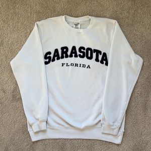 Pacific & Co White Sarasota Florida Sweatshirt Size M